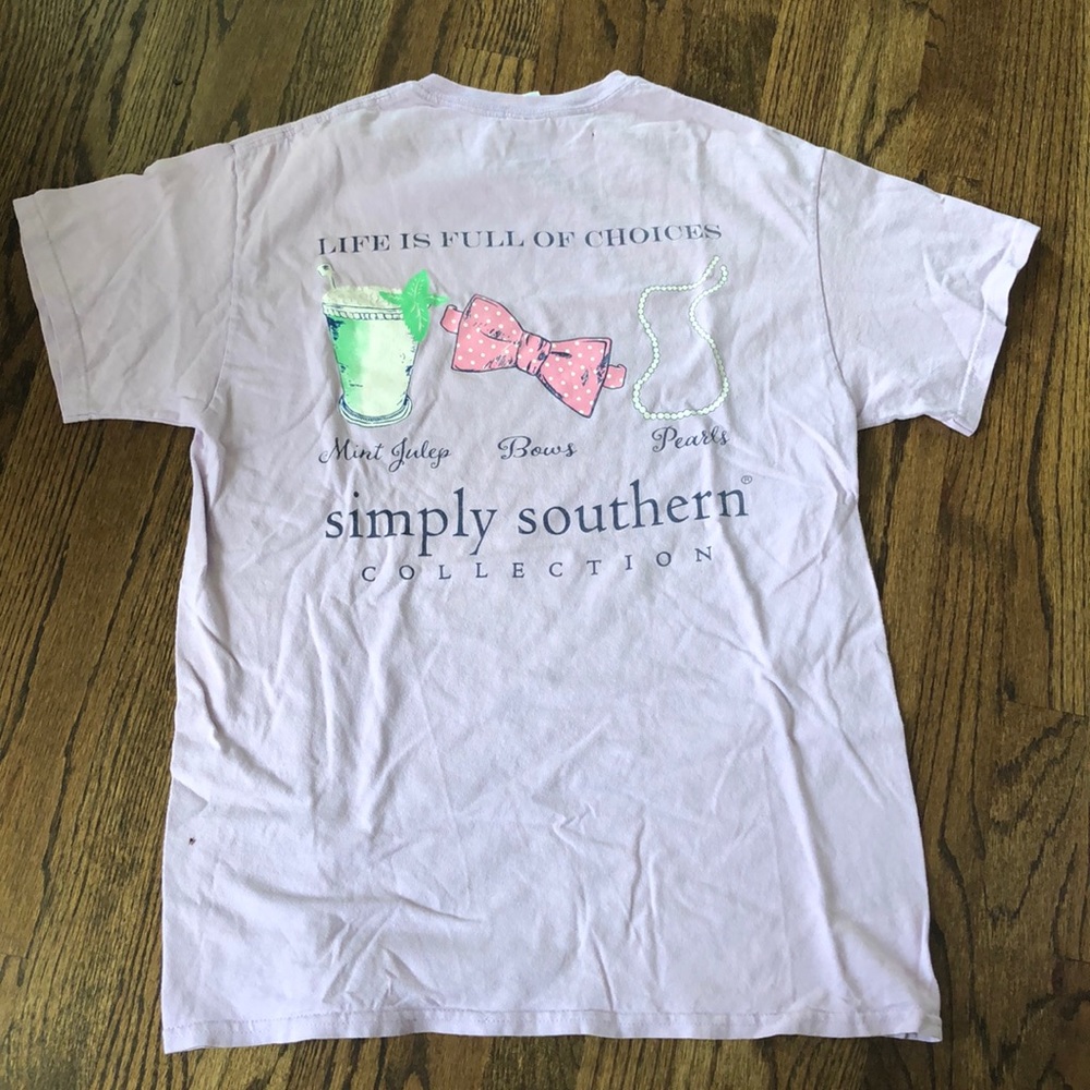 Light purple simply southern tee